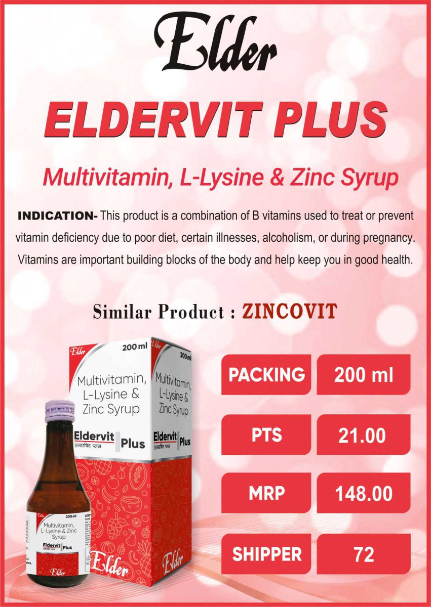 ELDERVIT PLUS-200 ML – Elder Laboratories Ltd